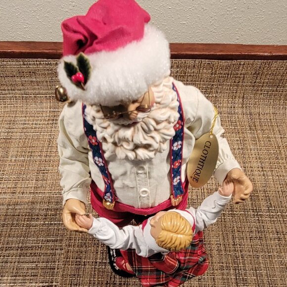 Clothtique Possible Dreams - Santa Claus Dancing with Girl -Christmas Dance - Picture 7 of 13